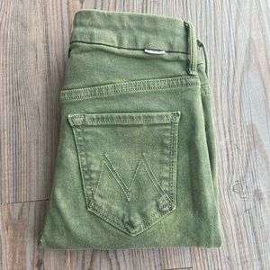 Olive Green Mother Jeans